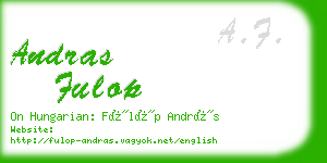 andras fulop business card