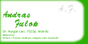 andras fulop business card